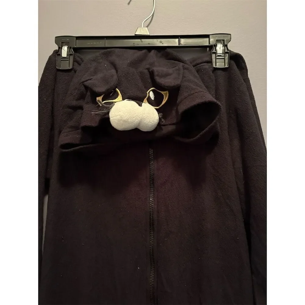 Xhilaration Women's Black Cat One Piece Sleepwear Size S - Picture 3 of 7